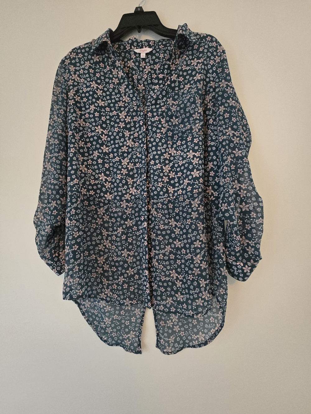 Floral Sheer Blouse - Green